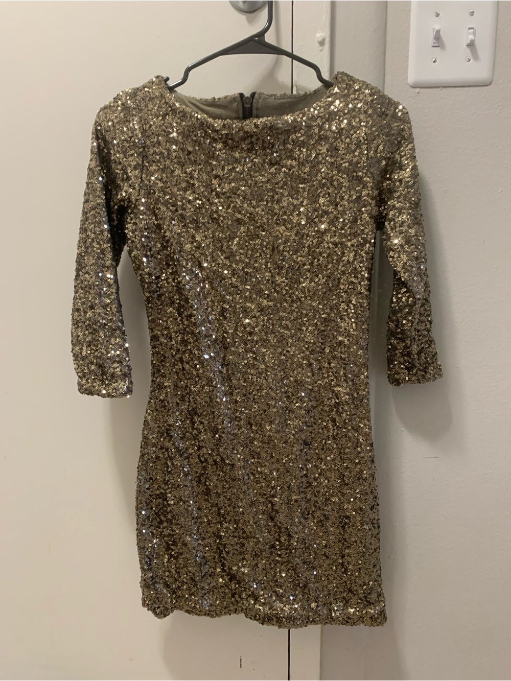 Gold Sequin Party Dress - Elegant Sparkle Mini Dress